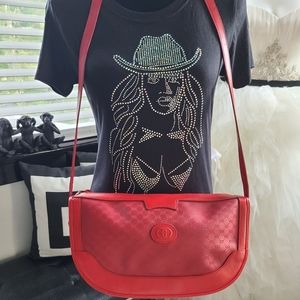 Vintage RED GUCCI SHOULDER BAG